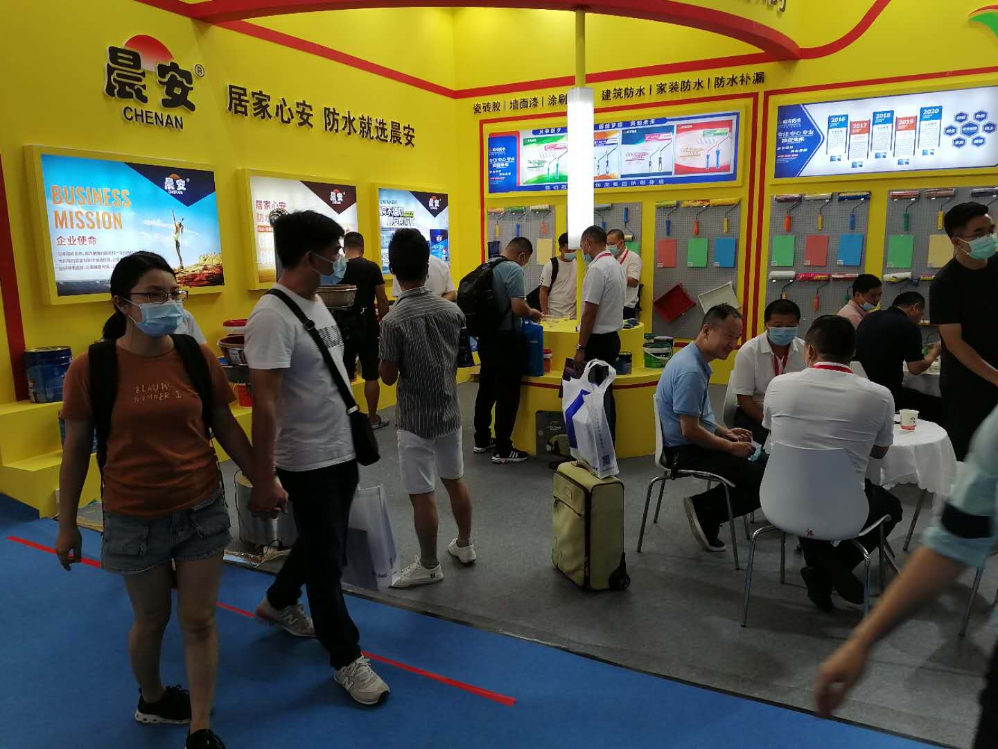 晨安防水展会现场